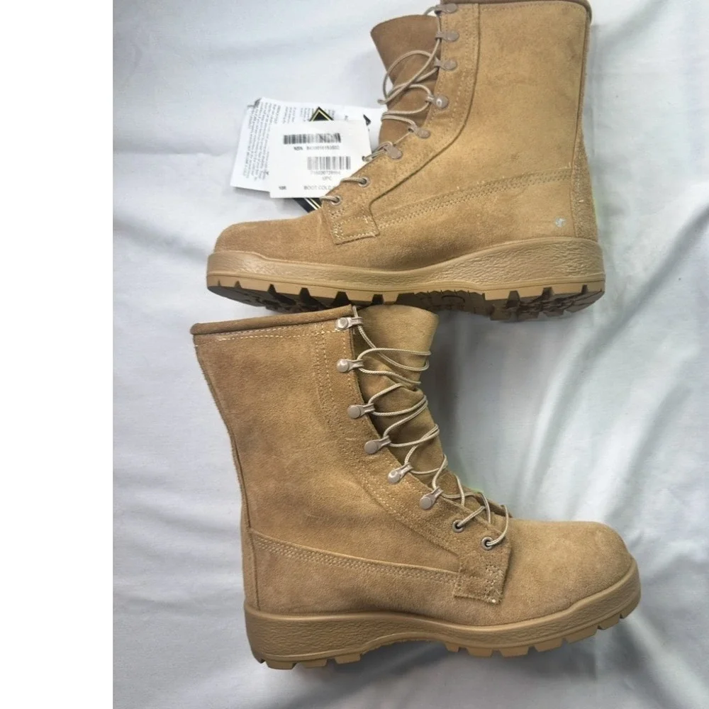 Altama 11461B Mens Gore-Tex Weather Combat Boots Tan Suede 10R NSN 8430016193502